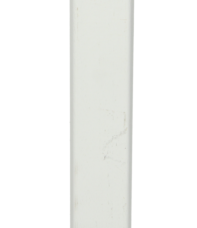 Koplat hardhout schuin 45x10 mm wit gegrond