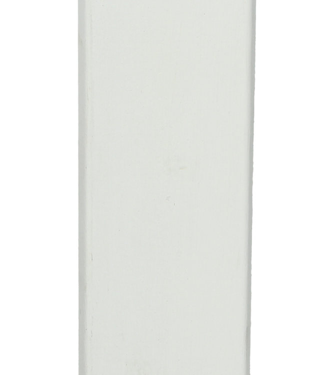 Koplat hardhout schuin 45x10 mm wit gegrond
