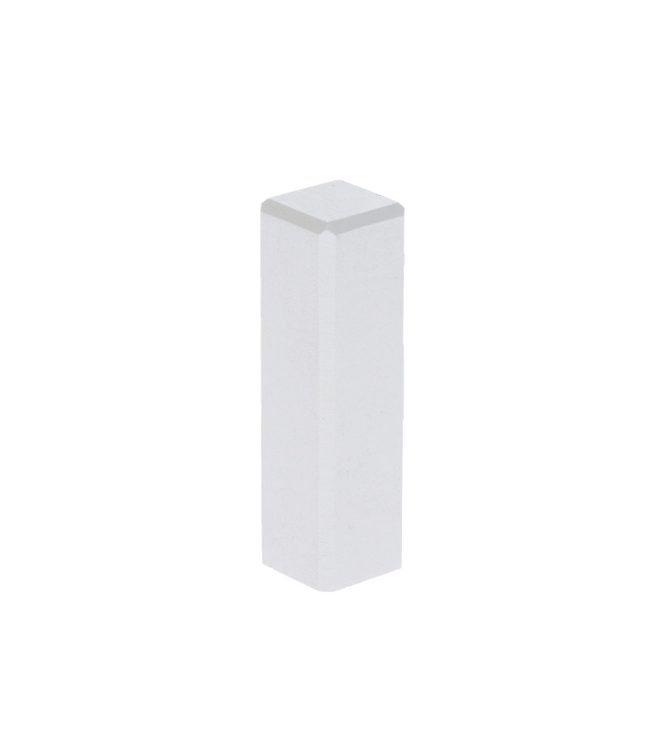 Hoek/eindstuk voor moderne plint 70x18 wit RAL9016
