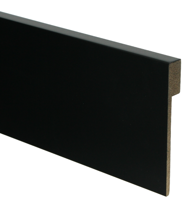 MDF Renovatieplint modern 120x18 voorgel. RAL 9005
