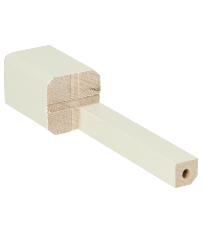 Binnenhoek plint 90x18 wit RAL 9010