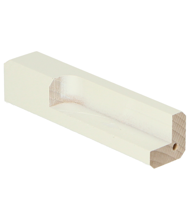 Buitenhoek plint 90x18 wit RAL 9010