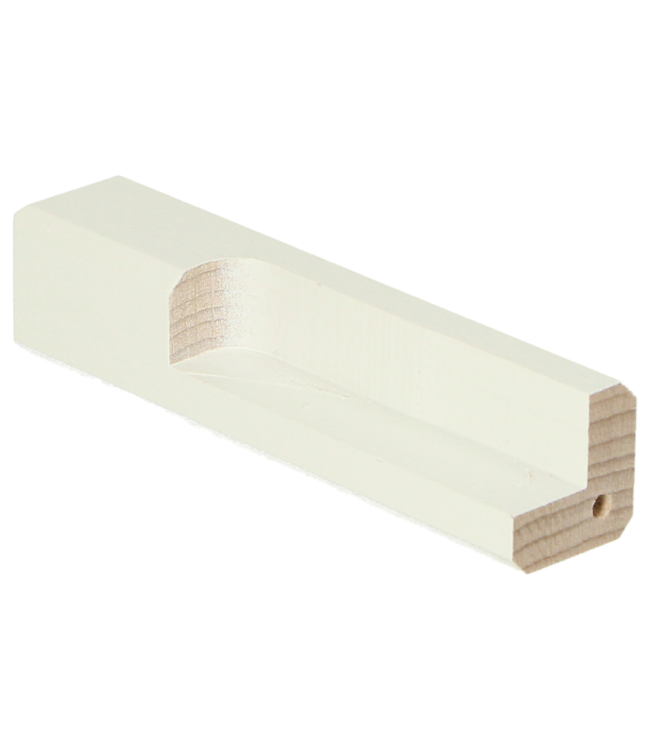 Buitenhoek plint 90x18 wit RAL 9016