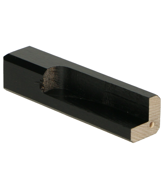 Buitenhoek plint 90x18 zwart RAL 9005