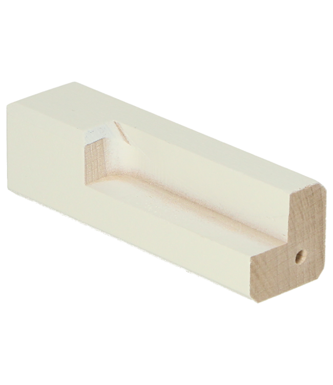 Buitenhoek plint 85x22 wit RAL 9010