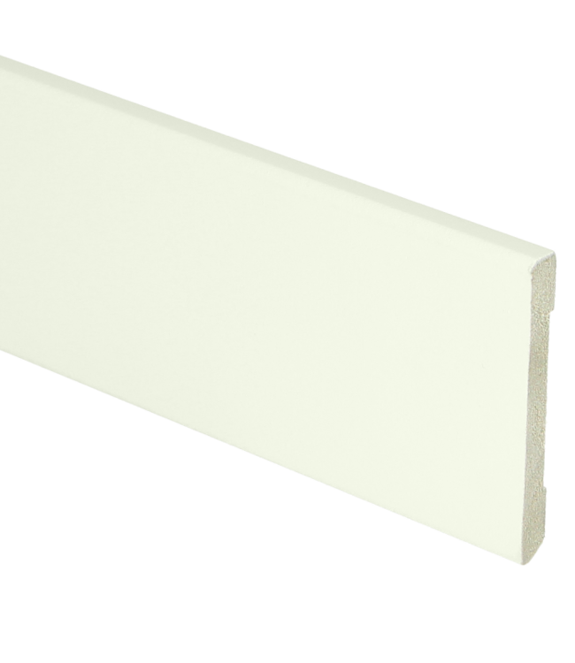 Rechte hoge moderne plint 55x6 wit voorgelakt RAL 9010