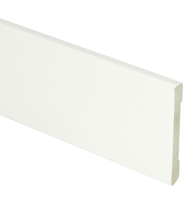 Rechte hoge moderne plint 55x6 wit voorgelakt RAL 9016
