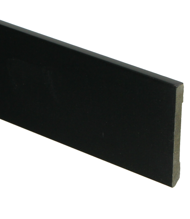 Rechte hoge moderne plint 55x6 zwart voorgelakt RAL 9005