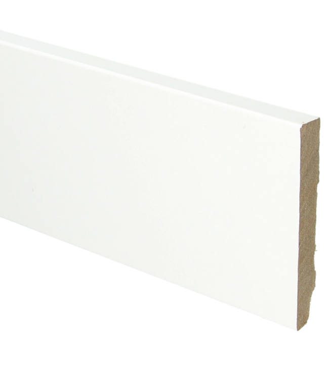MDF moderne plint recht 70x12 wit gefolied