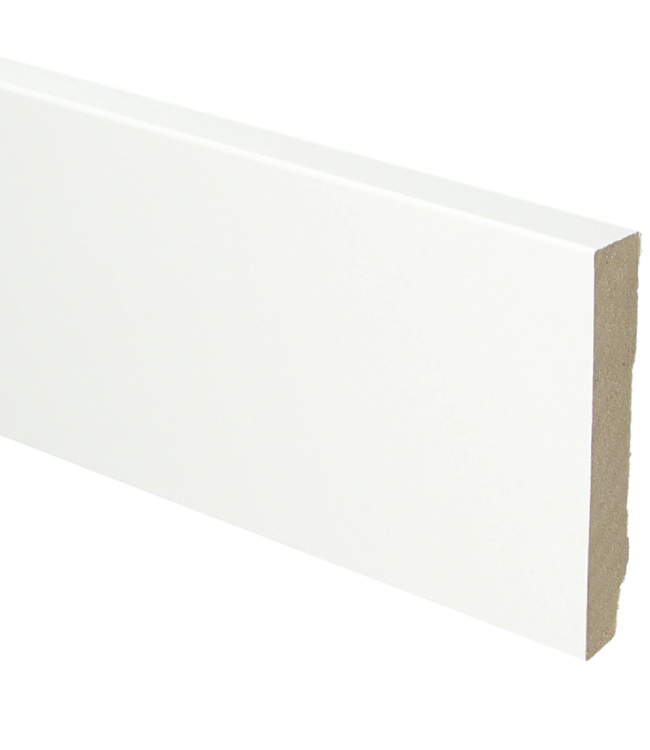 MDF moderne plint recht 70x12 wit gefolied