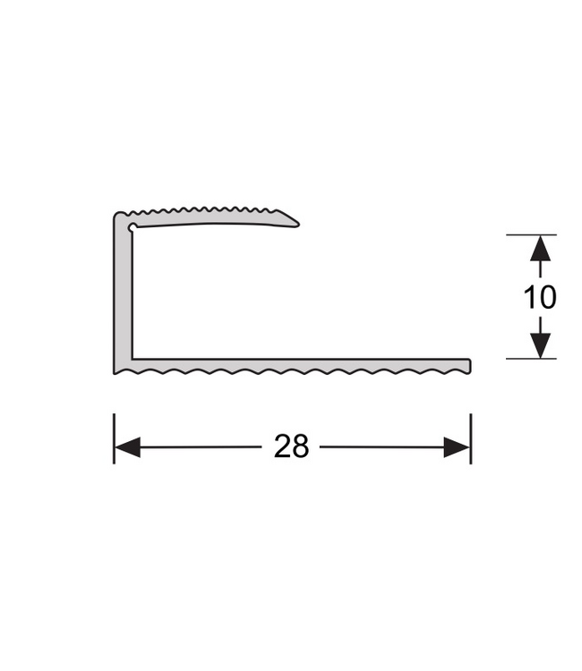 U-profiel 10,1 mm brons