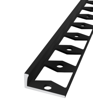 In-egaliseer eindprofiel PVC zwart tot 6mm