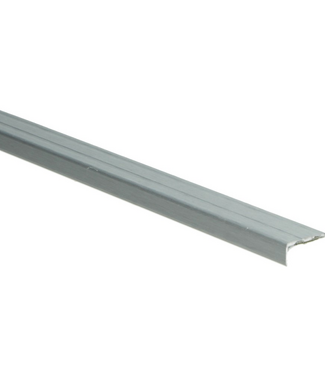 Hoeklijnprofiel zelfklevend zilver geborsteld 10x24,5mm
