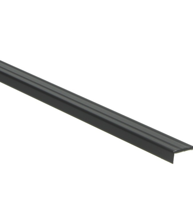 Hoeklijnprofiel zelfklevend zwart 10x24,5mm