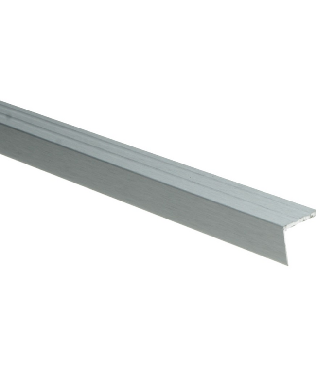 Hoeklijnprofiel zelfklevend zilver geborsteld 20x24,5mm