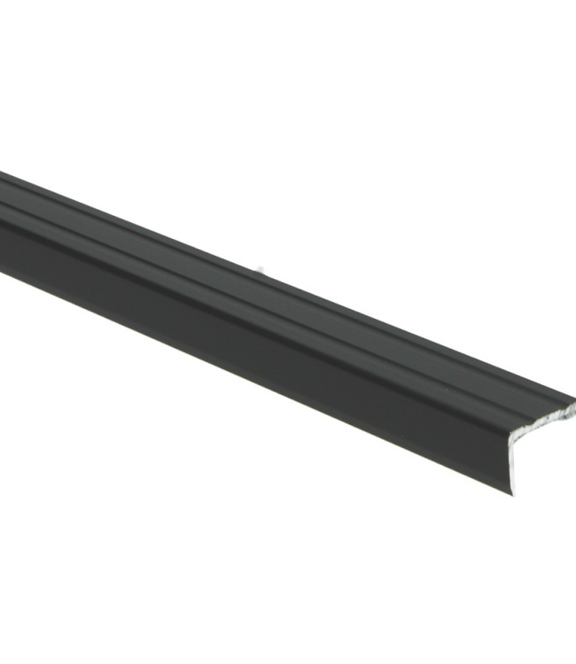 Hoeklijnprofiel zelfklevend zwart 17x24,5mm