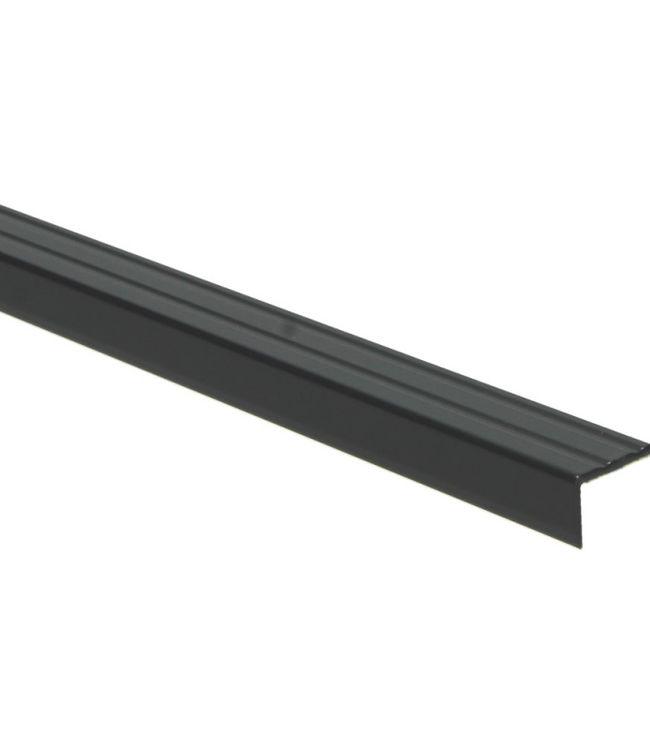 Hoeklijnprofiel zelfklevend zwart 17x24,5mm