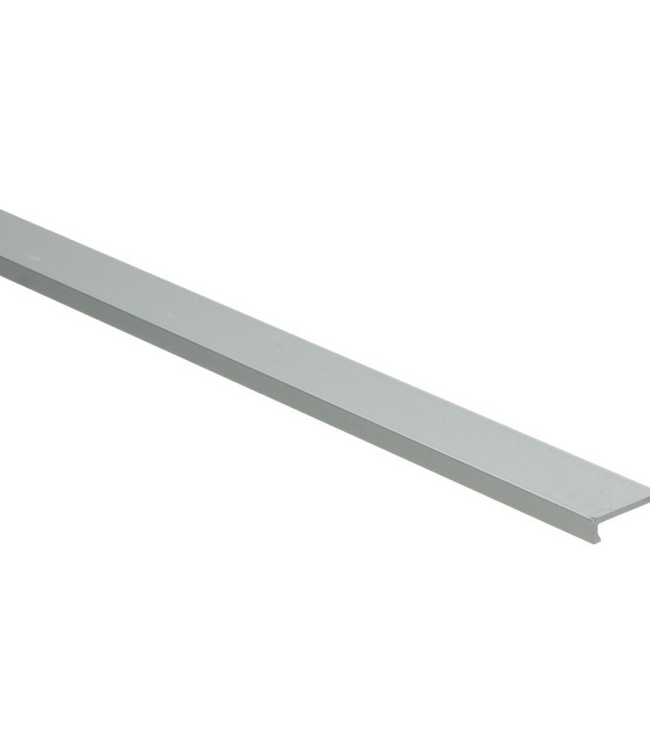 Hoeklijnprofiel zelfklevend PVC zilver klik 5,5x21mm 4,5mm 2,5m