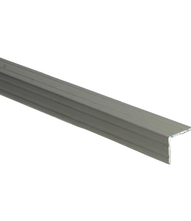 Duo-hoeklijnprofiel zelfklevend RVS geborsteld 24,5x30mm