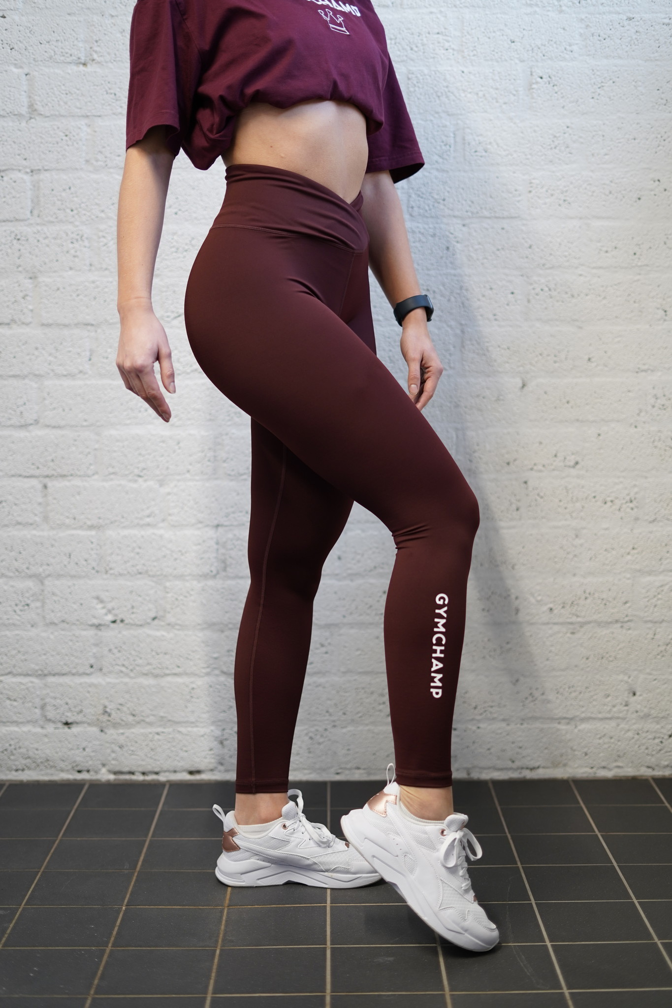 CLASSIC HIGH WAIST LEGGING - DARK RED 