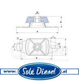 063040/S | Solédiesel |Teilenummer | Motorlager 40° shore M12