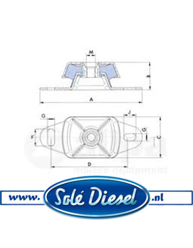 063045/S | Solédiesel | parts number |  Anti Vibration Mount 45° shore M12