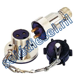 078465|  parts number |  Chromed-brass watertight Connector, 5A, 2-pins