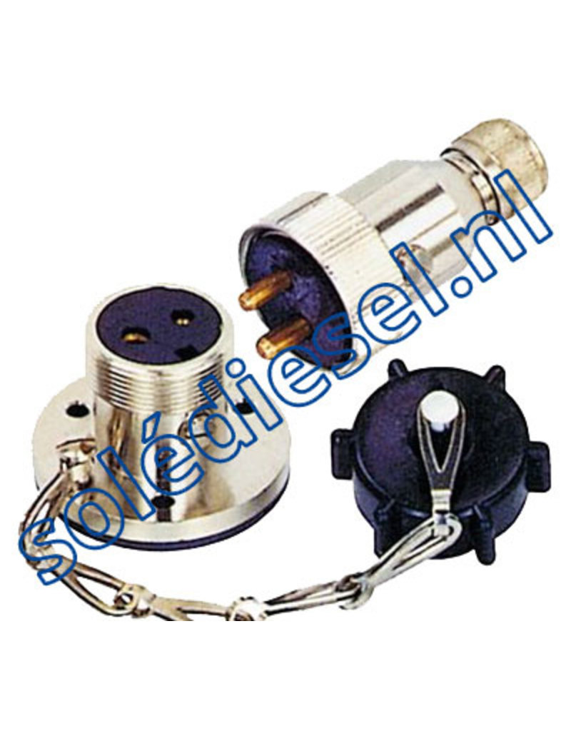 078465|  parts number |  Chromed-brass watertight Connector, 5A, 2-pins