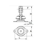 61638005| Solédiesel | parts number |  Anti Vibration Mount 40° shore M14 Type G
