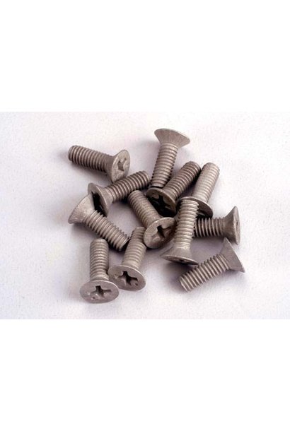 Screws, 4x12mm countersunk machine (Aluminum) (12), TRX1948