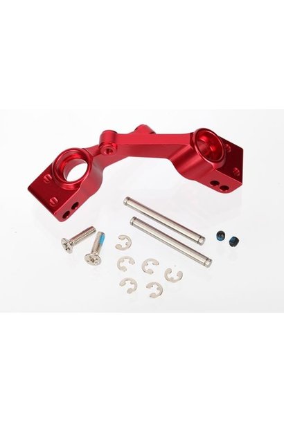 Carriers, stub axle (red-anodized 6061-T6 aluminum)(rear)(2), TRX1952A