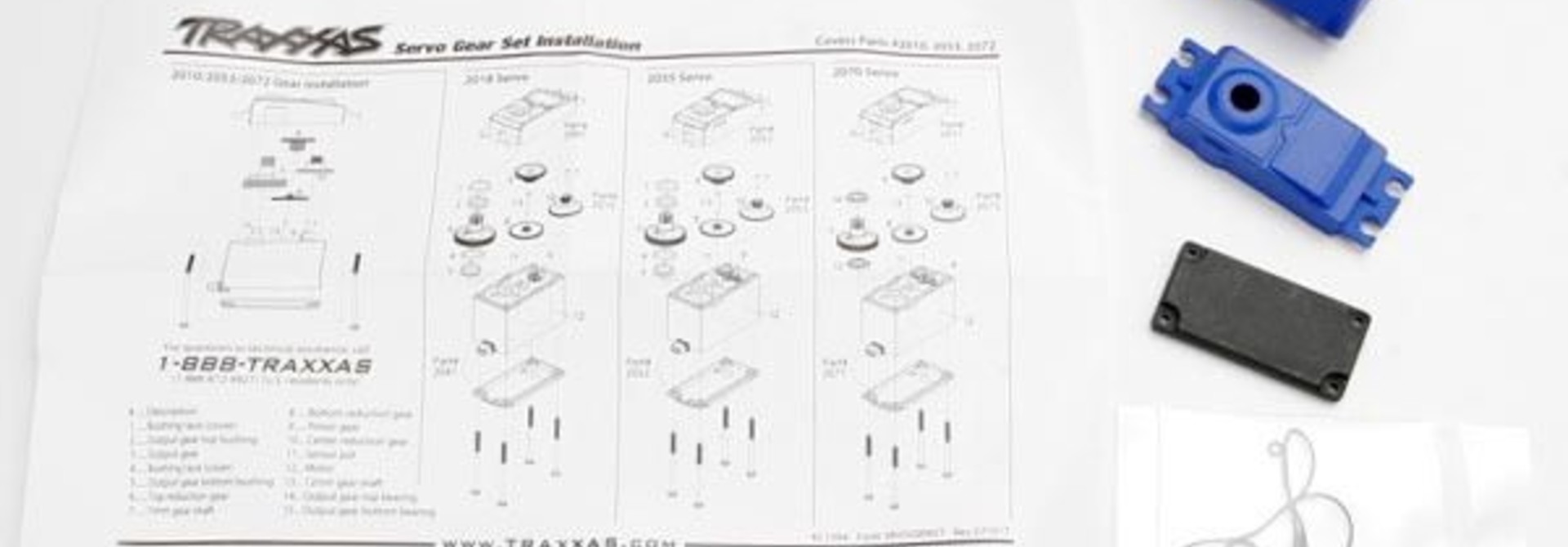 Servo case/gaskets (for 2056 and 2075 waterproof servos), TRX2074