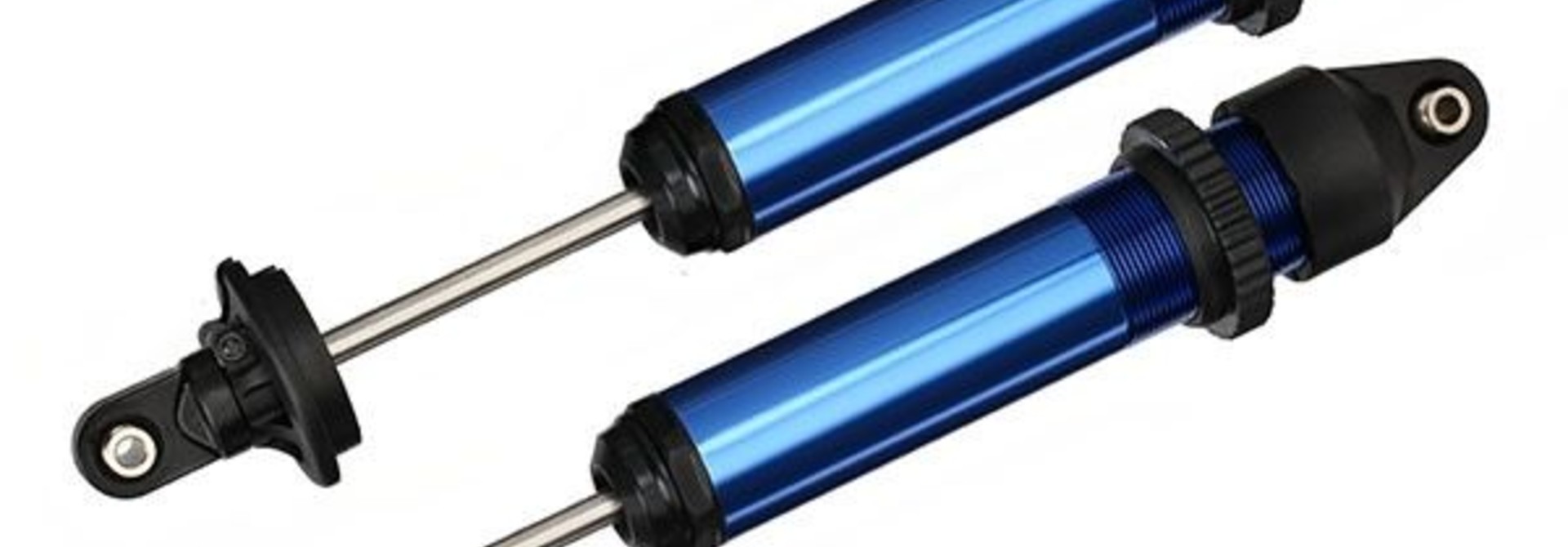 Shocks, GTX, aluminum, blue-anodized (fully assembled w/o sp, TRX7761