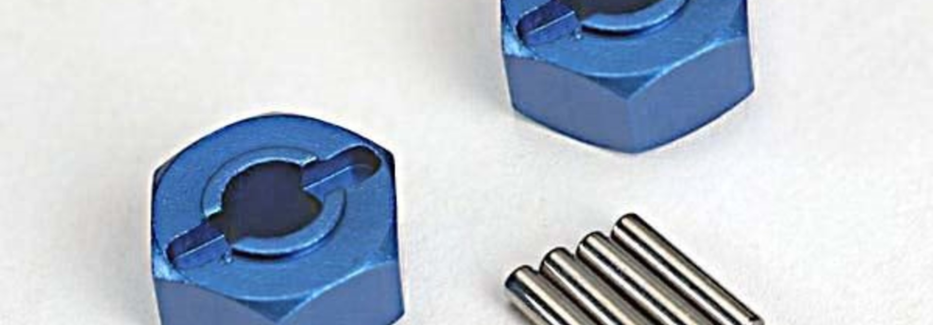 Wheel hubs, hex (blue-anodized, lightweight aluminum) (2)/ a, TRX1654X