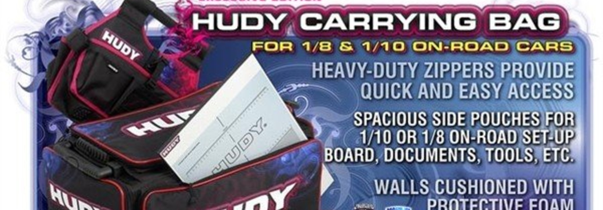 Hudy 1/10 & 1/8 Carrying Bag + Tool Bag - Exclusive Edition. H199120