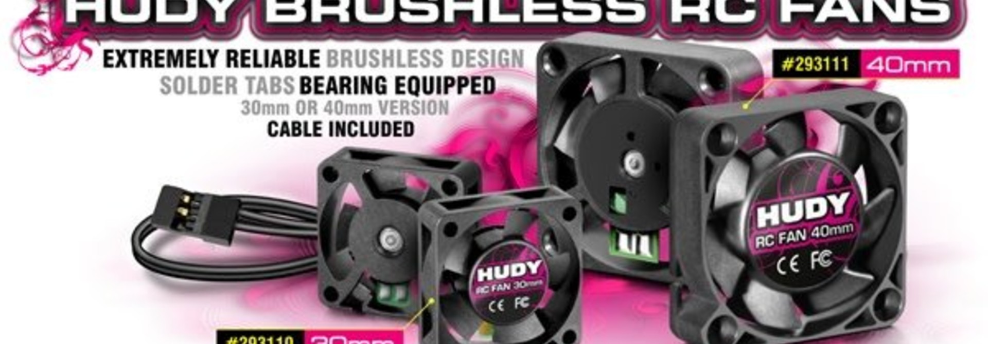 HUDY BRUSHLESS RC FAN 30MM - WITH EXTERNAL SOLDERING TABS