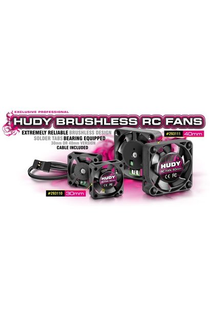 HUDY BRUSHLESS RC FAN 30MM - WITH EXTERNAL SOLDERING TABS