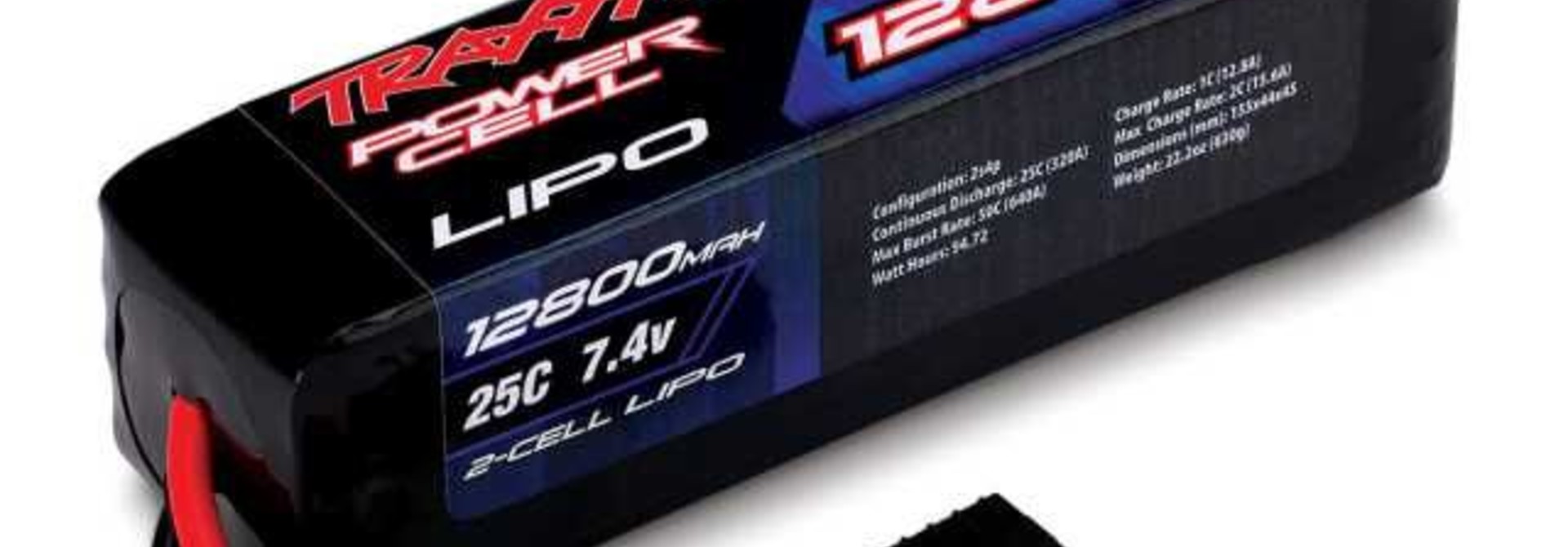 Power Cell LiPo 12800mAh 7.4V 2S 25C , Slash & Slash 4x4 wit