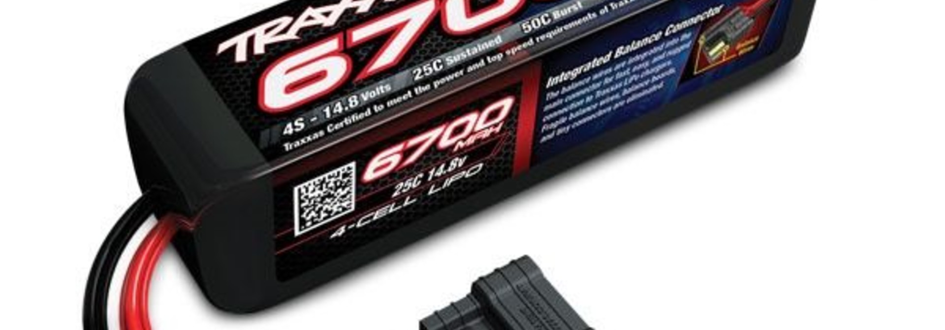 Power Cell LiPo 6700mAh 14.8V 4S 25C , ID, TRX2890X