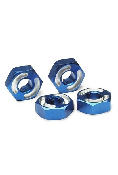 Wheel hubs, hex, 6061-T6 aluminum (blue) (4)/ axle pins (2.5, TRX4954X