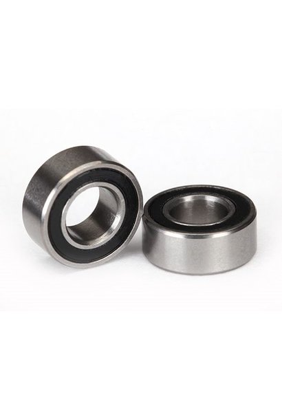 Ball bearings, black rubber sealed (5x10x4mm) (2), TRX5115A