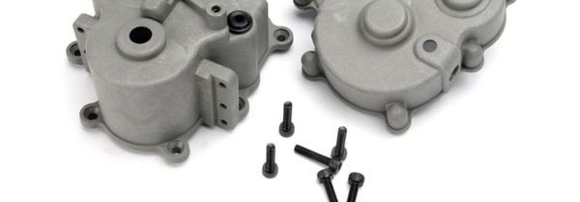 Gearbox halves (front & rear)/ rubber access plug/ shift det, TRX5181