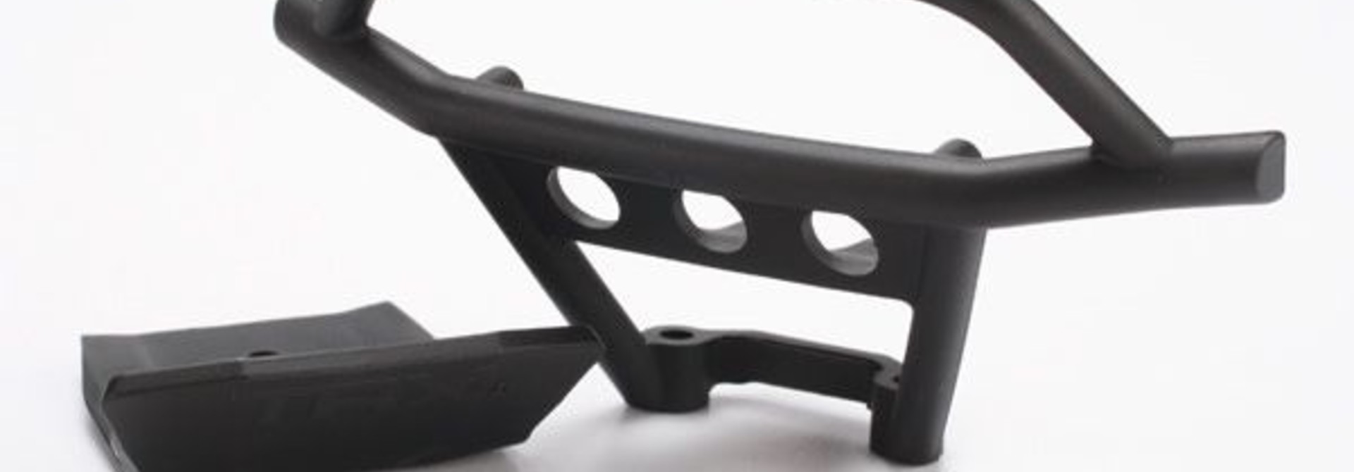 Bumper, front/ skidplate, front (black), TRX6735