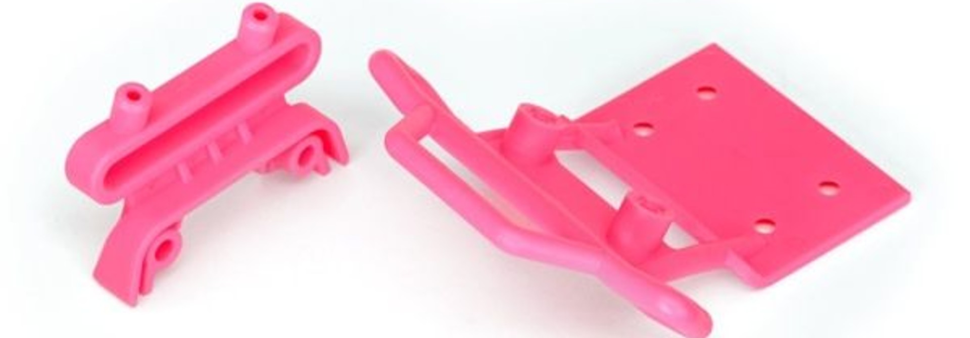 Bumper, front / bumper mount, front / 4x23mm RM (2)/ PINK, TRX3621P