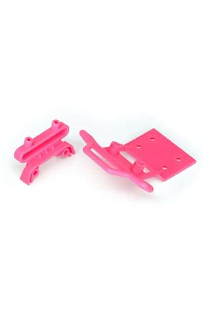 Bumper, front / bumper mount, front / 4x23mm RM (2)/ PINK, TRX3621P