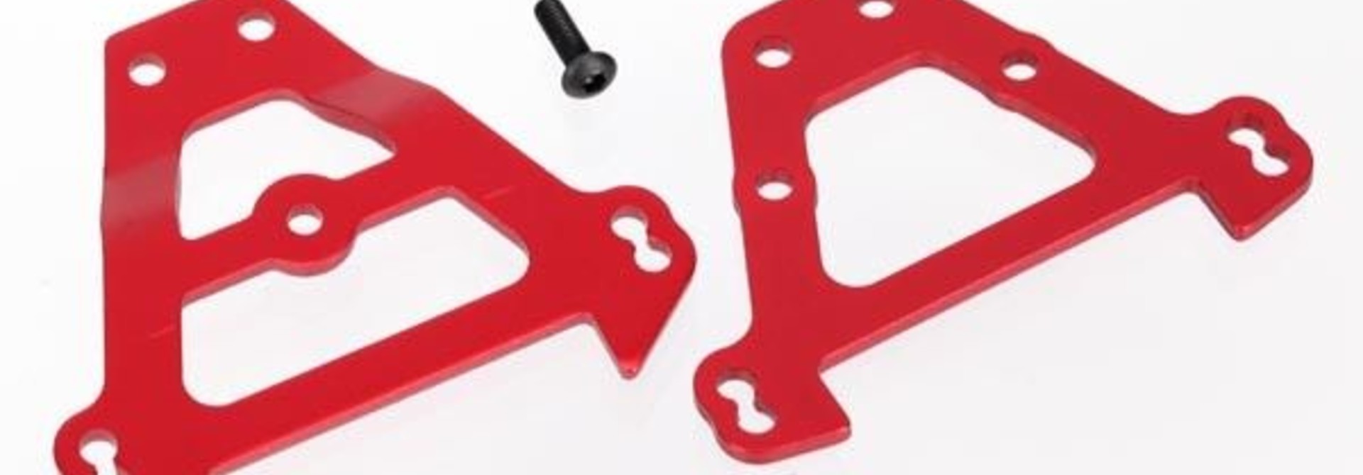 Bulkhead tie bars, front & rear (red-anodized aluminum), TRX5323R