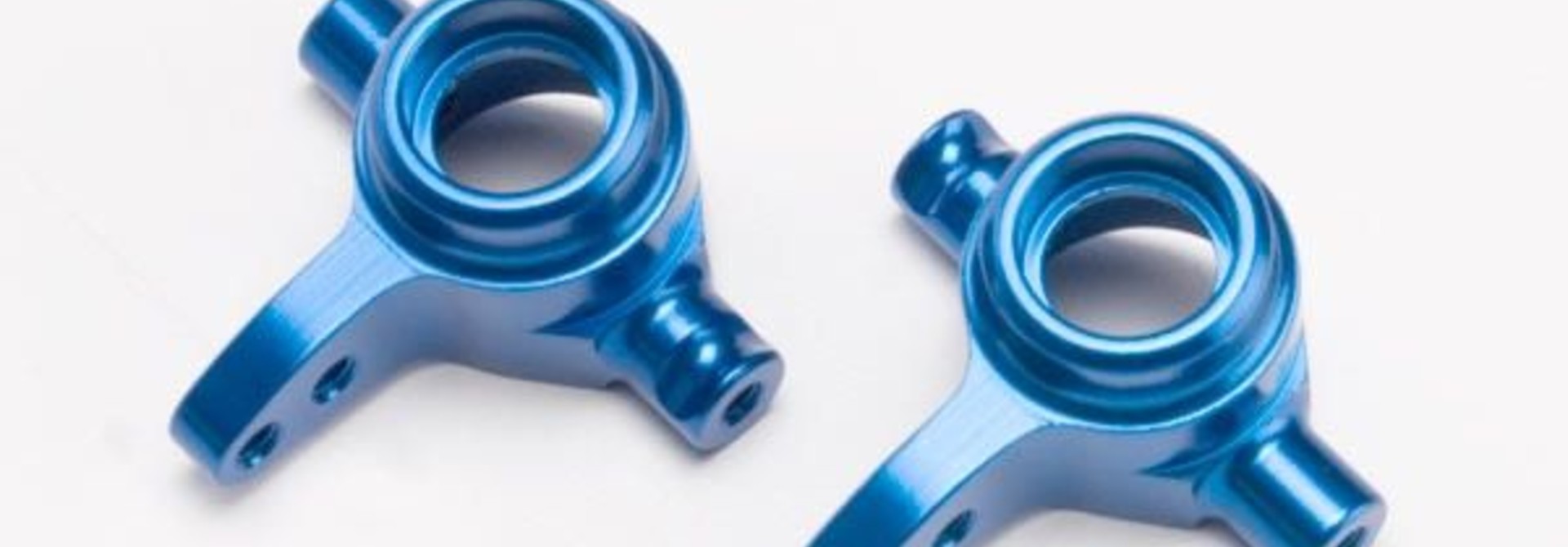 Steering blocks, aluminum, left & right (blue-anodized), TRX6837X