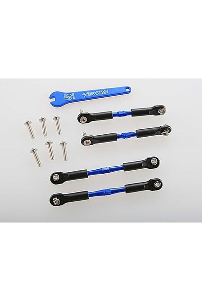 Turnbuckles, aluminum (blue-anodized), camber links, front,, TRX3741A