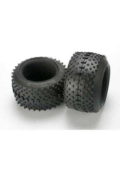 Tires, SportTraxx racing 3.8 (soft compound, directional and, TRX5470