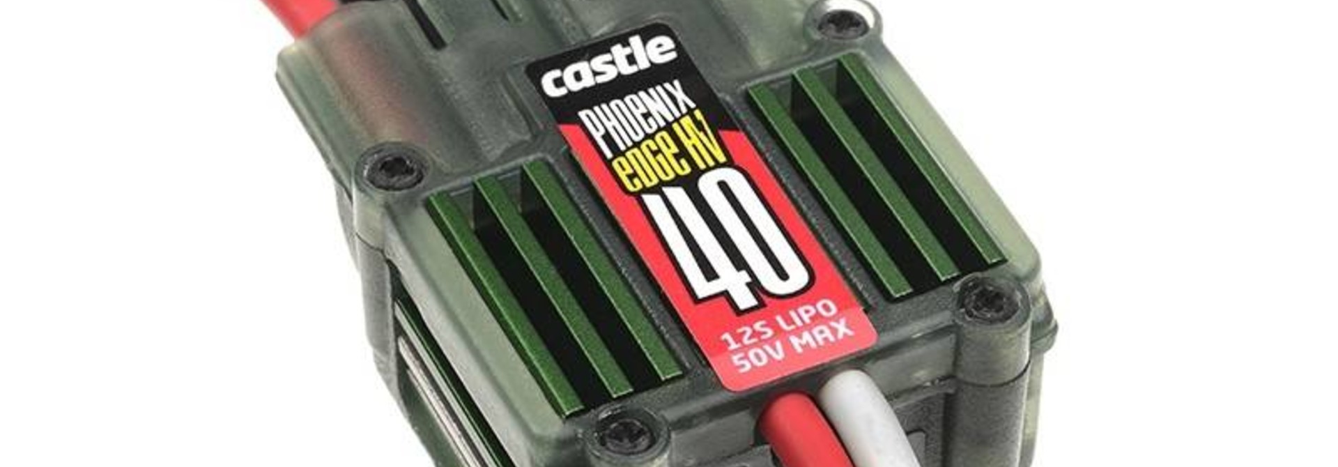 Castle - Phoenix Edge 40 HV - Hoog-vermogen Air-Heli High Voltage Brushless regelaar - Datalogging - Telemetrie mogelijkheid - Aux. kabel - 6-12S - 40A - Opto